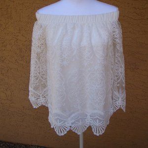 Winter Sale Venue White Lace Top